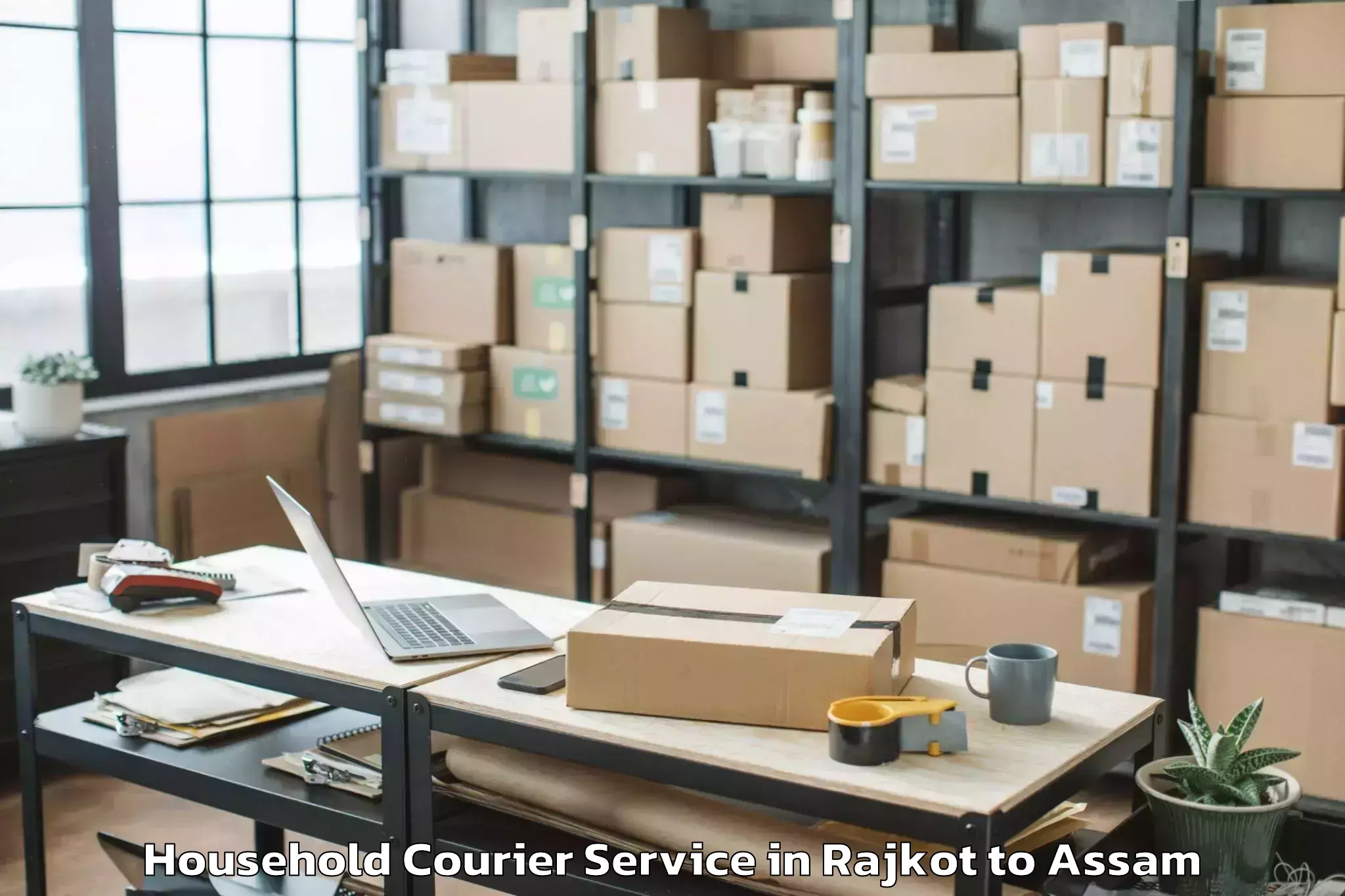 Reliable Rajkot to Fekamari Household Courier